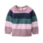 Preview: People Wear Organic Pullover bunt geringelt rosa 100% Bio-Baumwolle GOTS